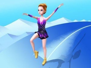 Roller Ski Queen - Ice Skating Game Arcade Game