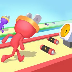 Plug Man Race: Electric Runner Game